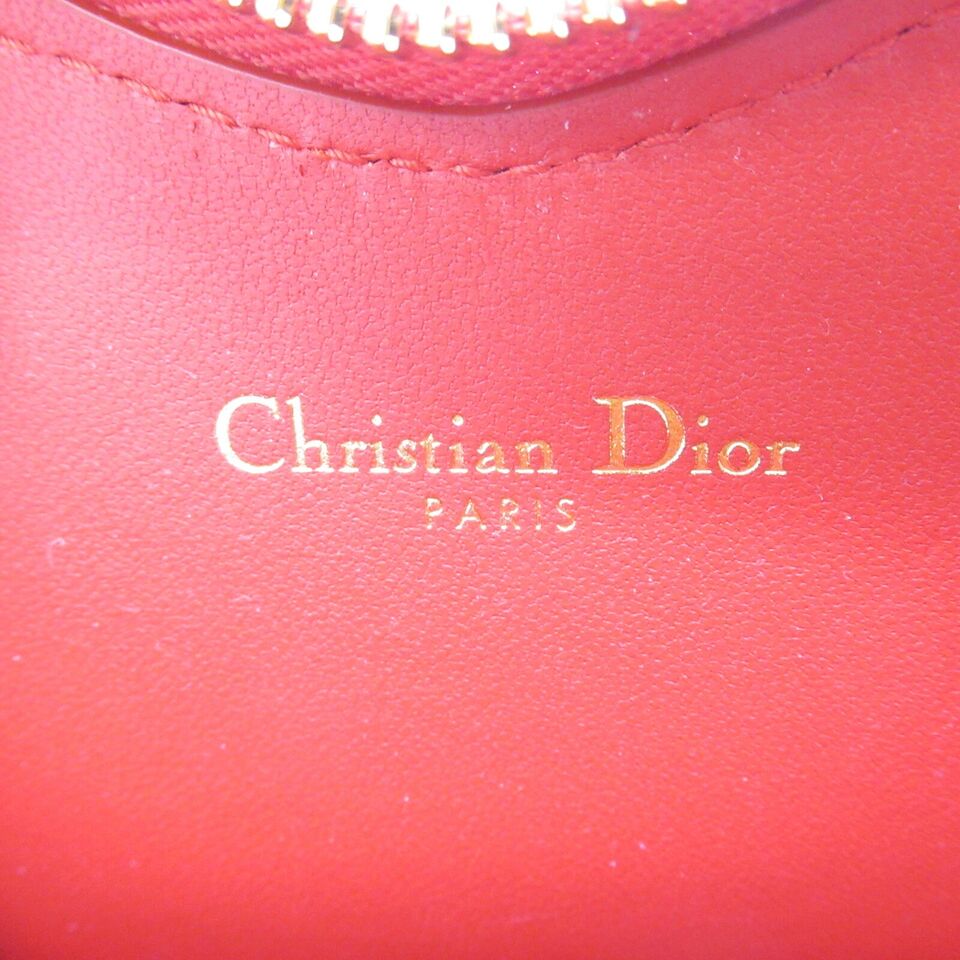 Dior Chain shoulder bag coin purse leather Red crossbody