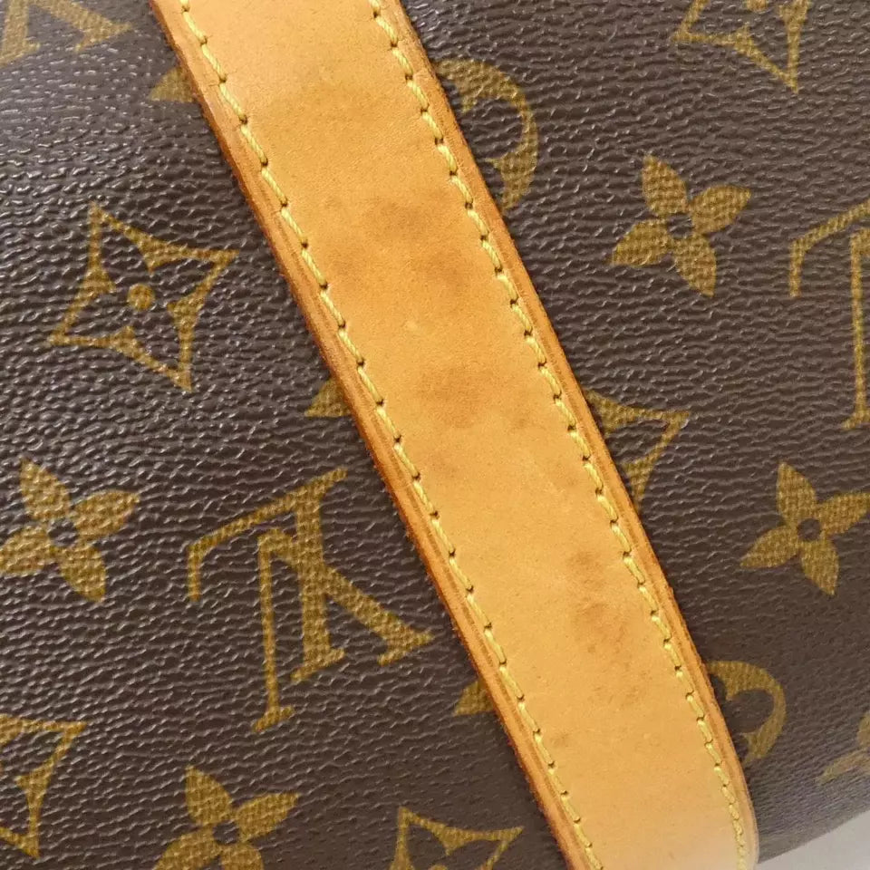 LOUIS VUITTON Monogram Keepall Bandouliere 50cm Boston Bag - Marron/Gold