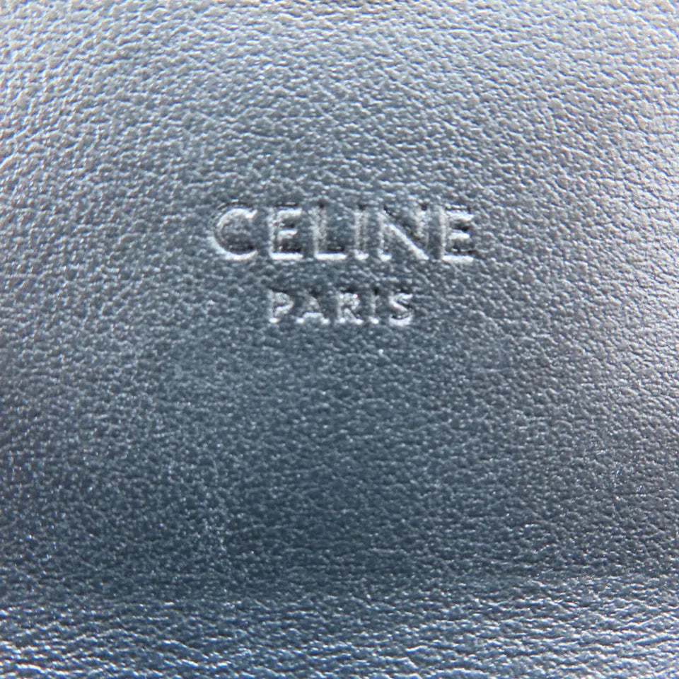 CELINE Mini Triomphe Shoulder Bag Calfskin Black