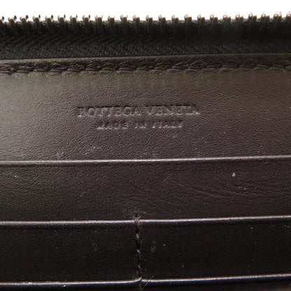 BOTTEGA VENETA Intrecciato Long Wallet – Brown Leather