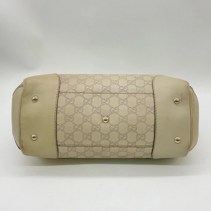 Gucci Guccissima Mayfair Tote Bag in Ivory Leather