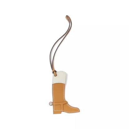 HERMES Paddock Boots Bag Charm – Naturel Sable + Craie