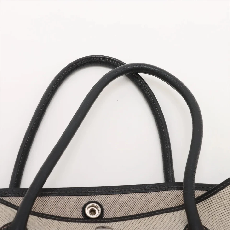 Hermès Garden Party 36 PM Buffle x Twirl Ash Black Silver Metal Fittings H 2004