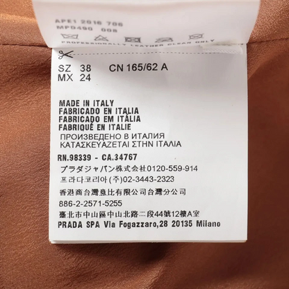 Miu Miu 16 Years Lambskin Skirt 38 Ladies' Brown
