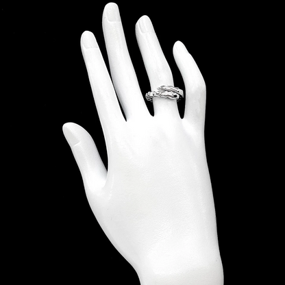 BVLGARI Serpenti Viper Ring 18K White Gold 750 Size M 5.5-5.75(US)