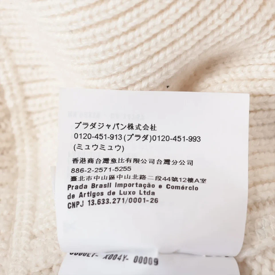 Miu Miu 22 Years Cashmere Hoodie 42 Ladies' Ivory