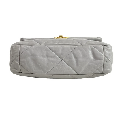 CHANEL CHANEL19 Gray Lambskin Shoulder Bag