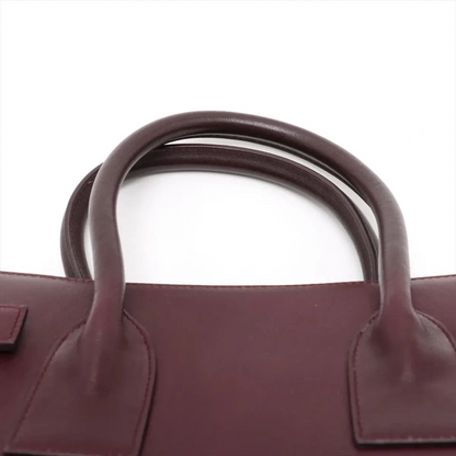 Saint Laurent Paris Sac de Jour Leather 2 Way Handbag Bordeaux