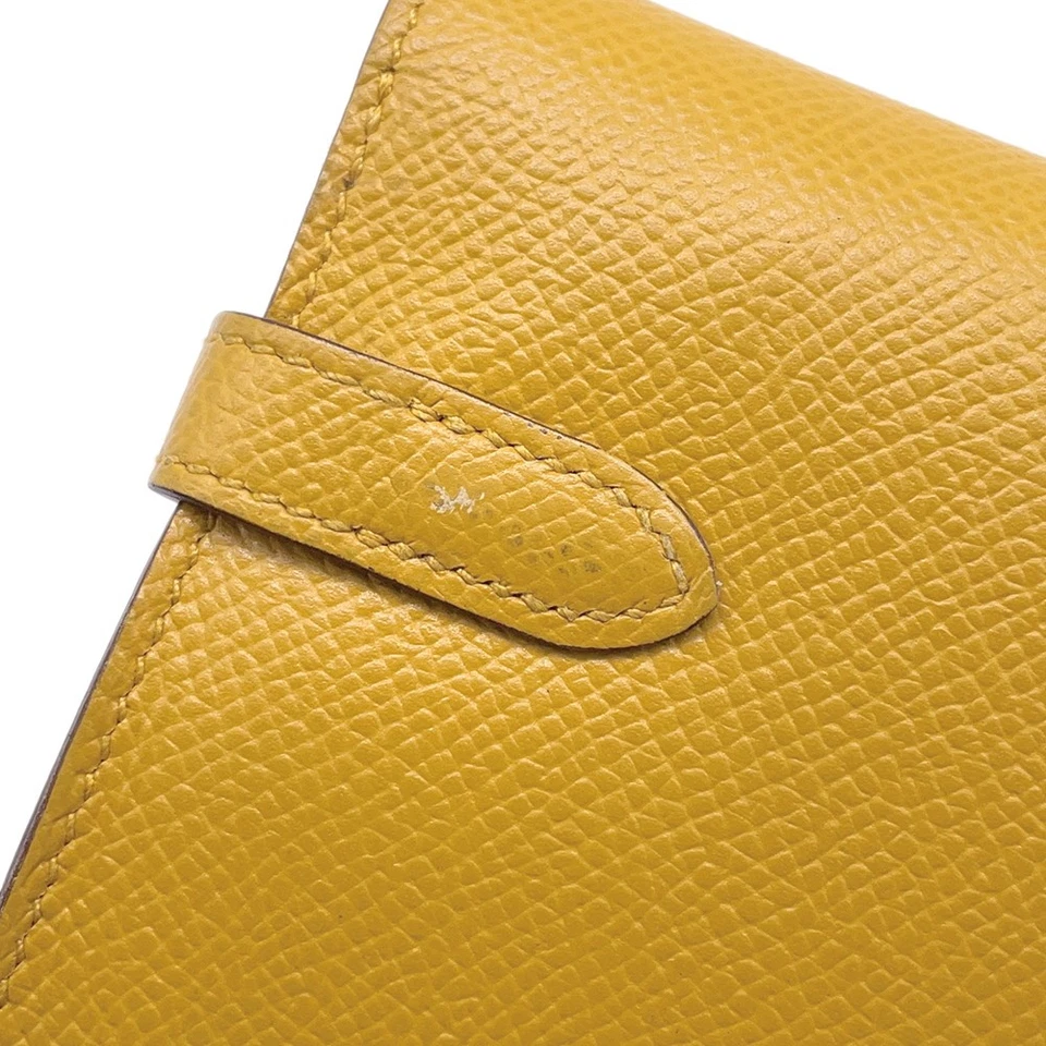 HERMES Kelly wallet long Epsom Jaune Ambre