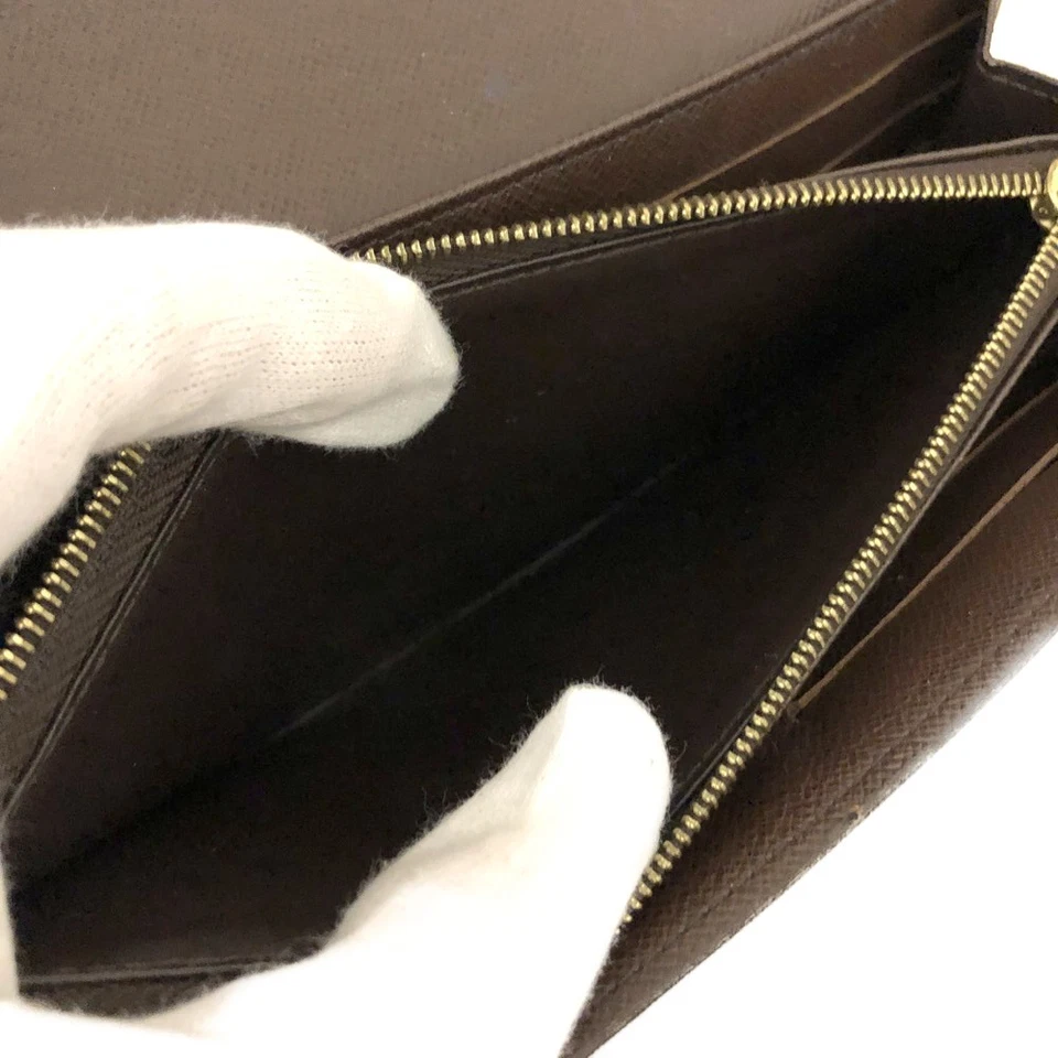 Louis Vuitton Damier Portefeuille Sarah Long Bifold Wallet in Brown
