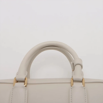 Miu Miu Arkady Leather 2 Way Handbag Beige