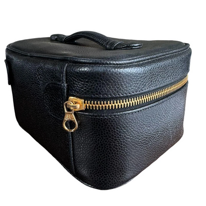 CHANEL Coco Mark Caviar Vanity Bag
