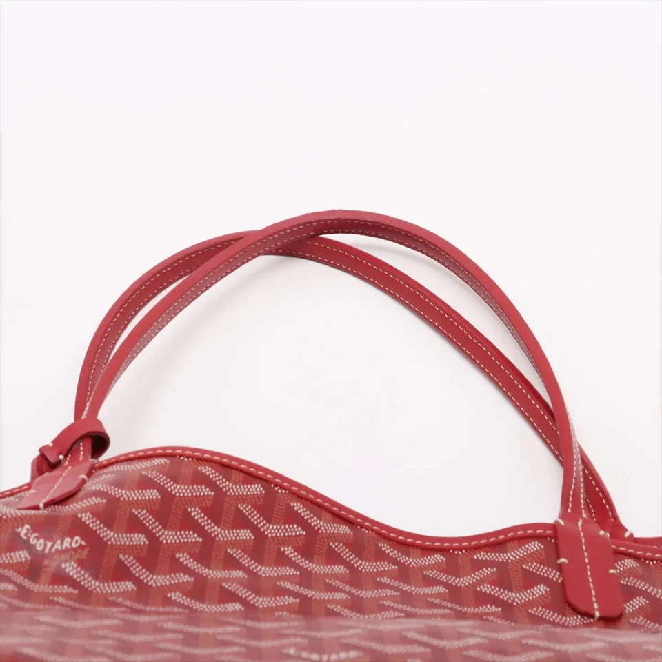 Goyard Saint Louis GM PVC x Leather Tote Bag Red