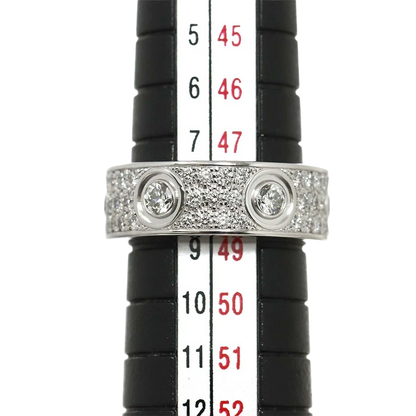 Cartier Love Pave Diamond Ring 18K WG 750 size48 4-4.5(US)