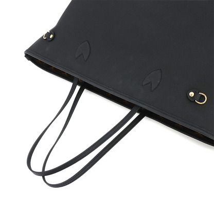 LOUIS VUITTON Neverfull Inside Out MM Tote Bag Leather Noir