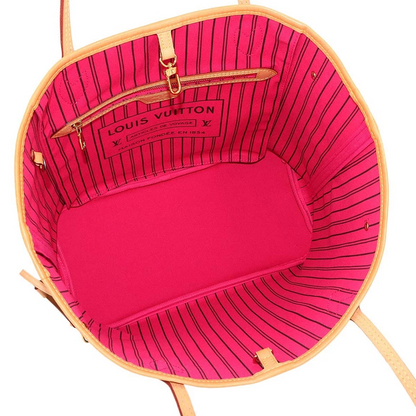 Louis Vuitton Neverfull MM in Monogram Canvas with Fuchsia Interior