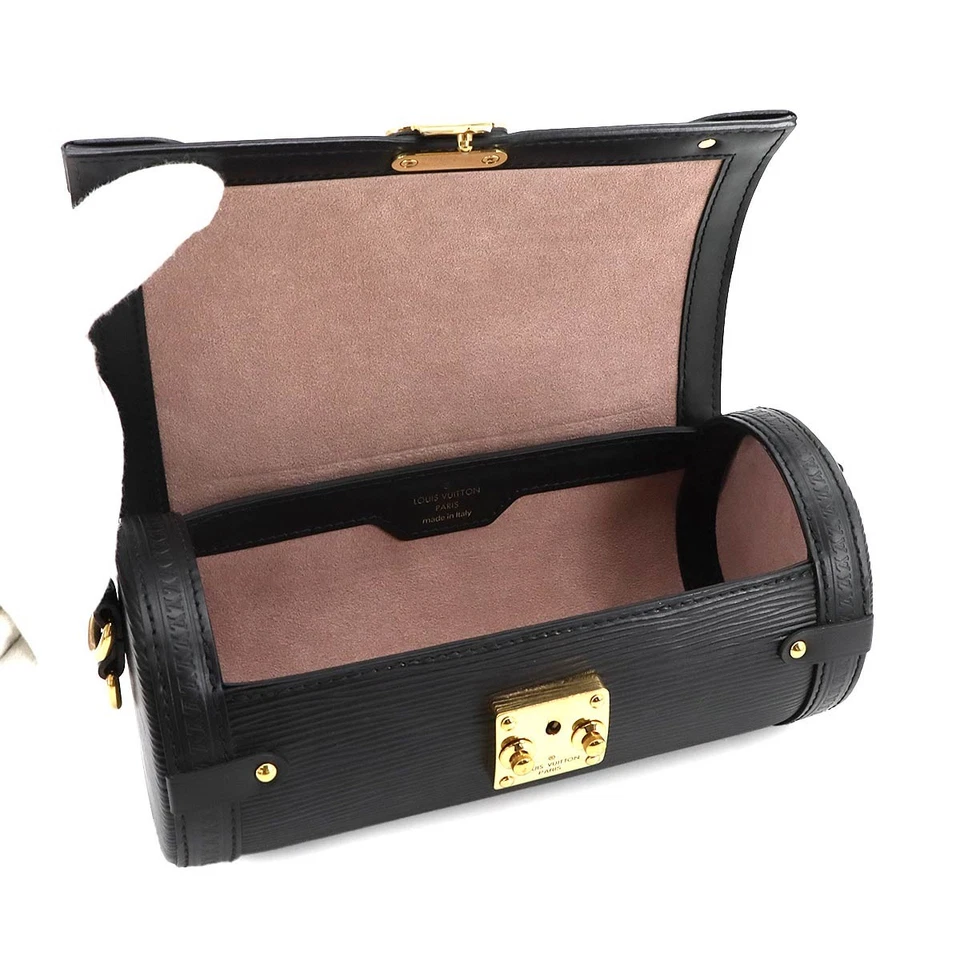 Louis Vuitton Epi Papillon Trunk Shoulder Bag in Noir