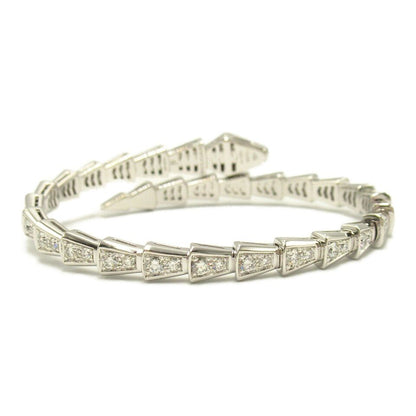 BVLGARI Serpenti Viper Bracelet 351844 in 18K White Gold with Diamonds