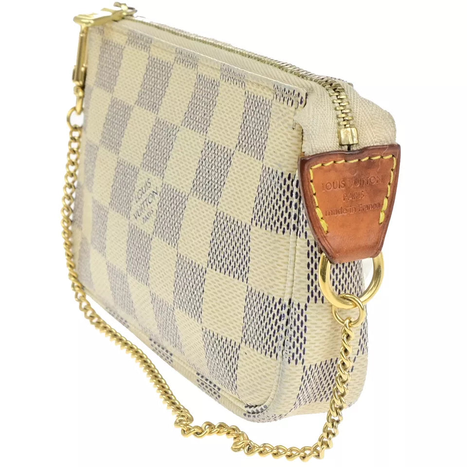 LOUIS VUITTON Mini Pochette Accessories Handbag – Damier Azur