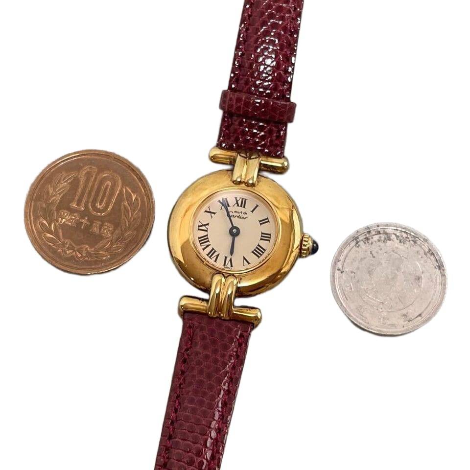 CARTIER Must Vermeil colise Watch White Dial Quartz