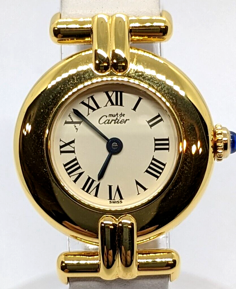 Cartier Must Colisee Roman Index Watch Wristwatch SM Women's White Dial