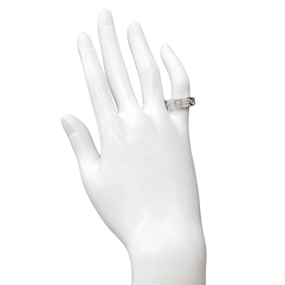 Cartier Love Pave Diamond Ring 18K WG 750 size48 4-4.5(US)