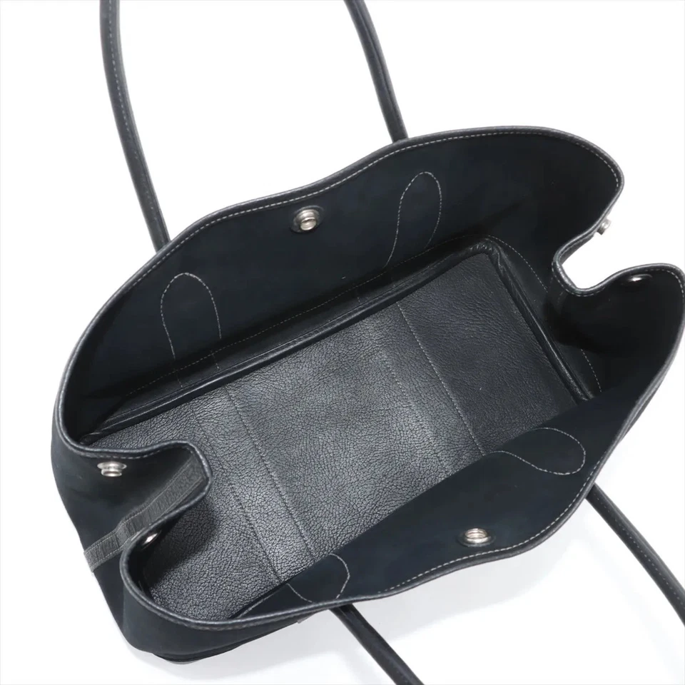 Hermès Garden Party 36 PM Twal Officie x Negonda Black Silver Metal Fittings J Stamp