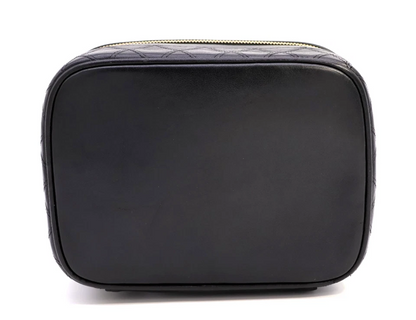 Chanel Matelassé Vanity Bag in Black Leather (Vintage)