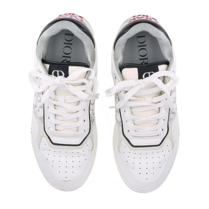 Dior x Sean Stussy B27 Leather Sneakers 41 Men's White Oblique Shoelaces
