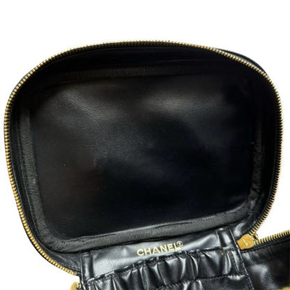 CHANEL Coco Mark Caviar Vanity Bag