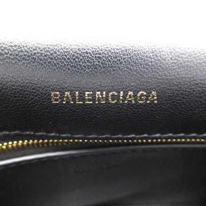 BALENCIAGA Shoulder Bag chain GHW leather Black Used Women