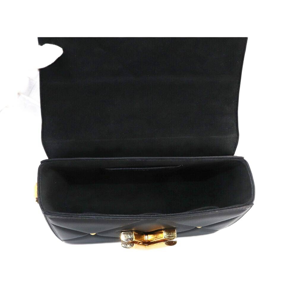 LOUIS VUITTON Twist MM 2way Chain Shoulder Bag Leather Black