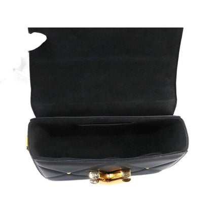 LOUIS VUITTON Twist MM 2way Chain Shoulder Bag Leather Black