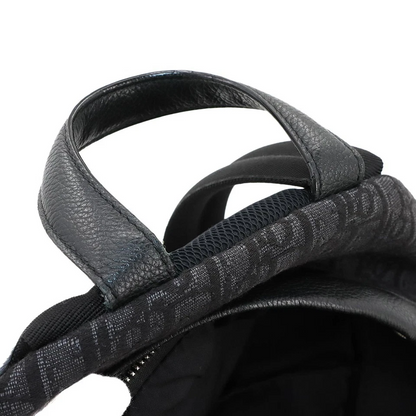 Christian Dior Oblique Rider Backpack in Black Canvas & Leather