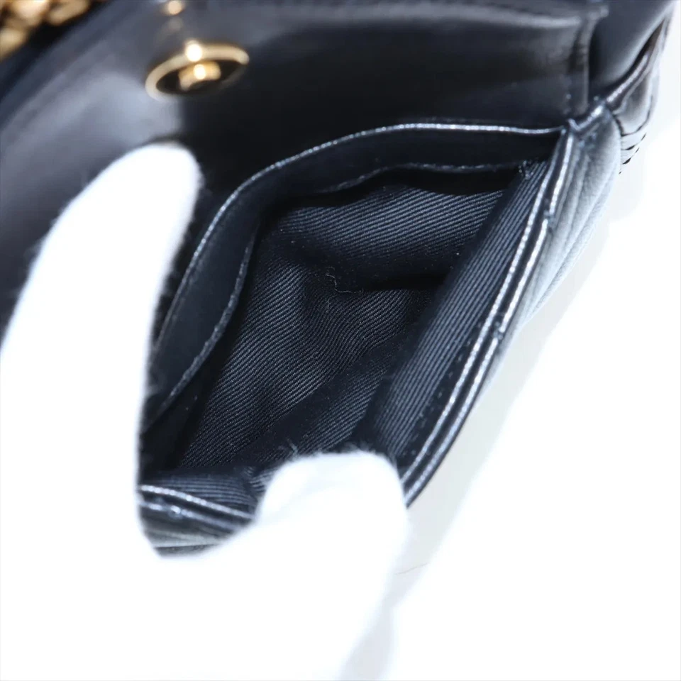 Saint Laurent Paris Joe Leather Chain Shoulder Bag Black