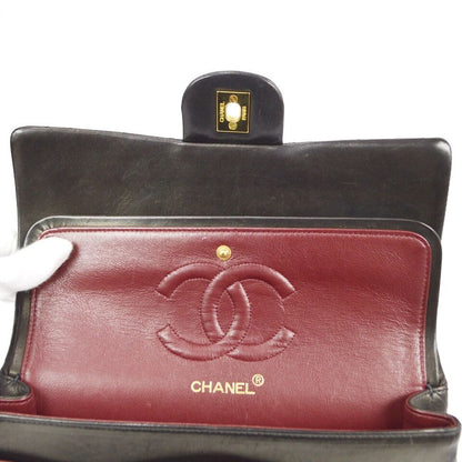 Chanel Black Lambskin Medium Classic Double Flap