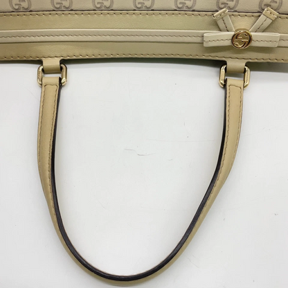 Gucci Guccissima Mayfair Tote Bag in Ivory Leather