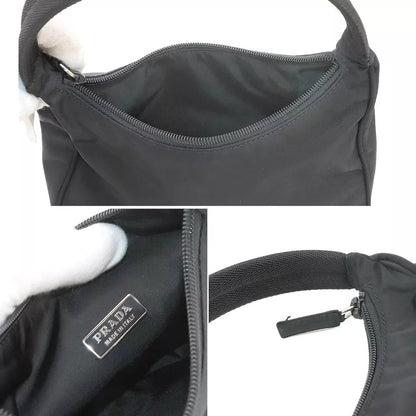 Auth PRADA Mini Nero Hand Bag In Nylon Black