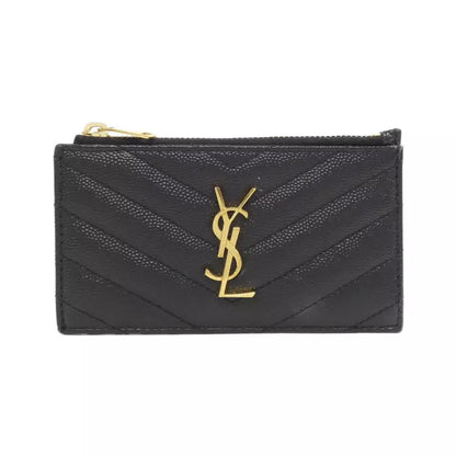 Saint Laurent Coin Case – Black/Gold