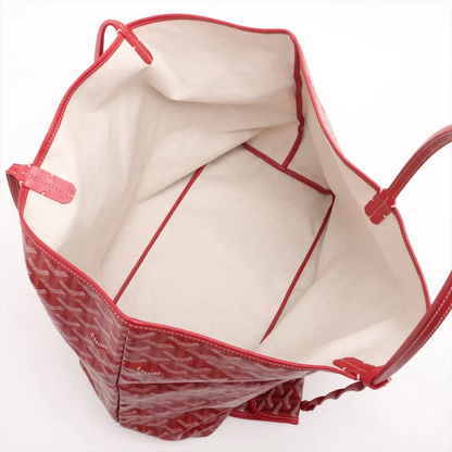 Goyard Saint Louis GM PVC x Leather Tote Bag Red