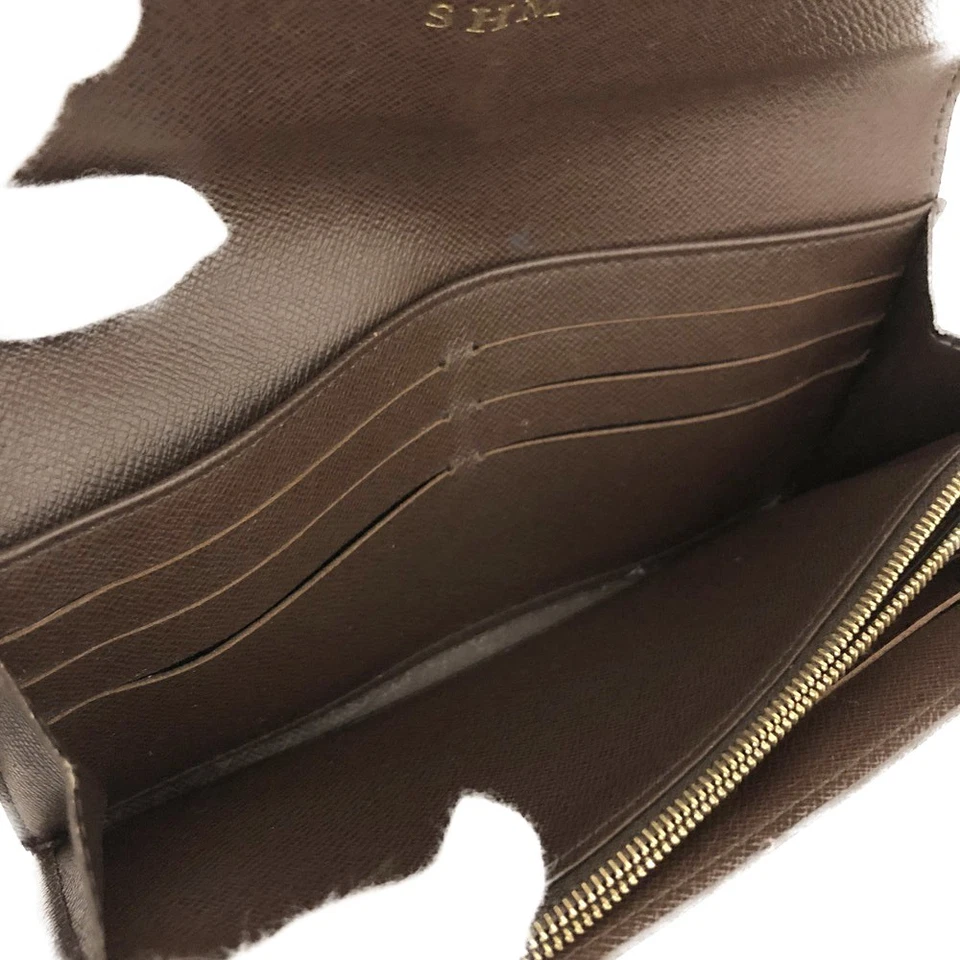 Louis Vuitton Damier Portefeuille Sarah Long Bifold Wallet in Brown