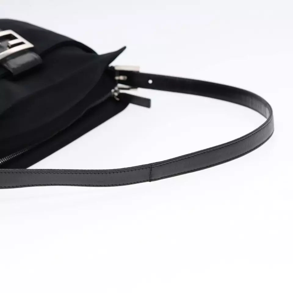 FENDI Mamma Baguette Shoulder Bag – Black Nylon