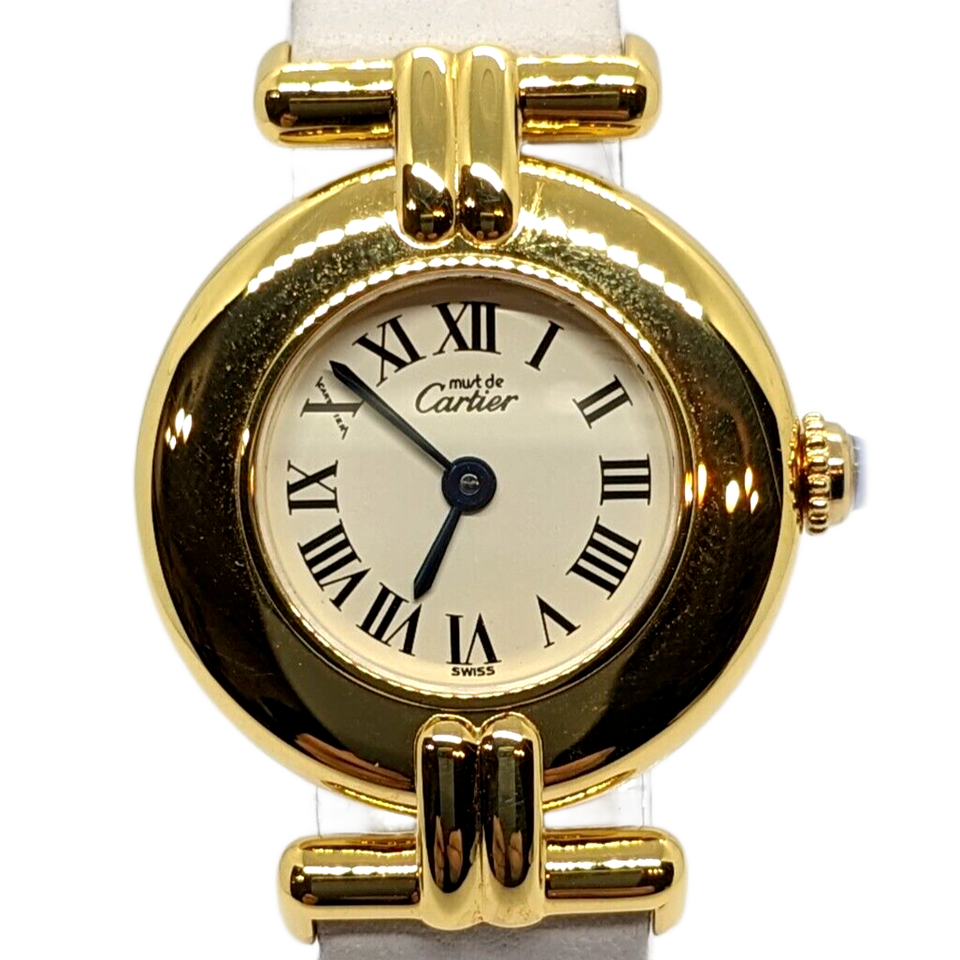 Cartier Must Colisee Roman Index Watch Wristwatch SM Women's White Dial