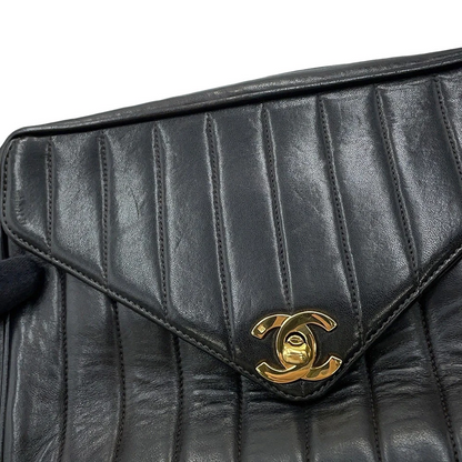 Chanel Mademoiselle Chain Shoulder Bag with Tassel in Black Lambskin