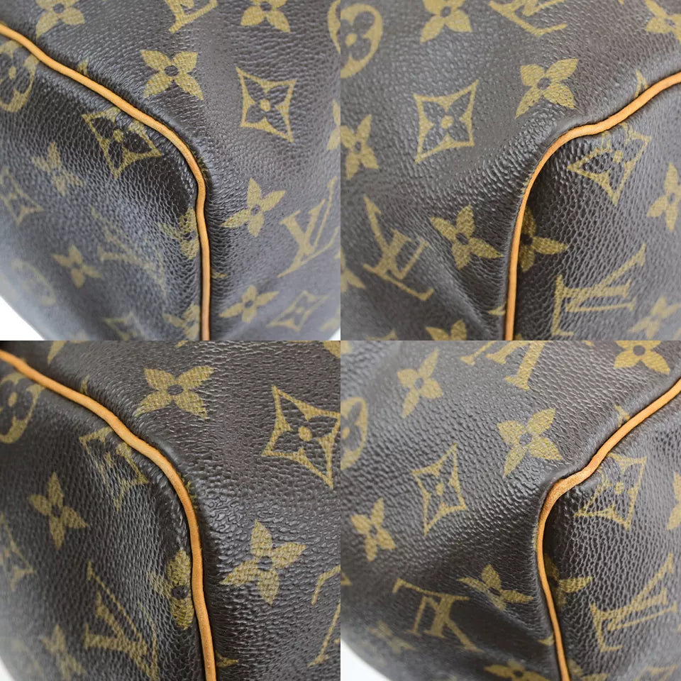 LOUIS VUITTON Speedy 30 Travel Handbag – Brown Monogram Leather