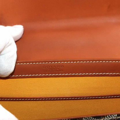 Goyard Saigon PM in Black Goyardine Canvas, Leather & Wood