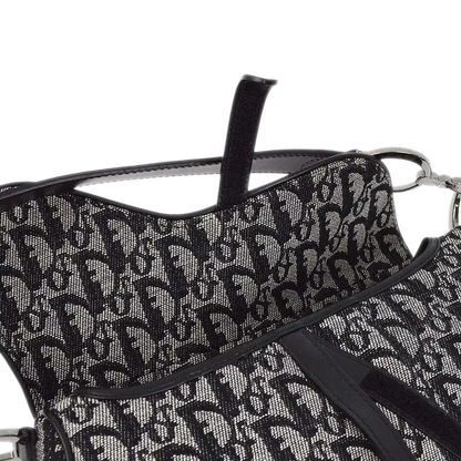 Christian Dior Black Trotter Saddle Handbag