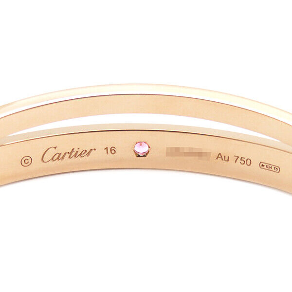 Cartier LOVE Bracelet K18PG Diamond and Pink Sapphire