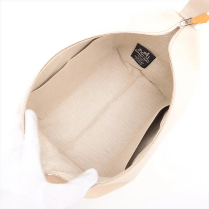 Hermès Bride-A-Brac GM Canvas Beige Silver Metal