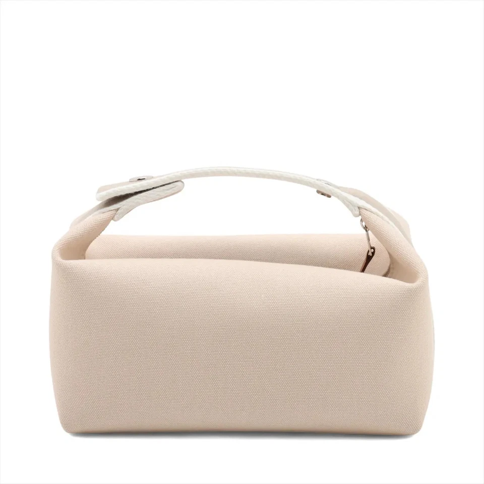 Hermès Brid-A-Brac PM Handbag in Beige Canvas with Silver-Tone Hardware